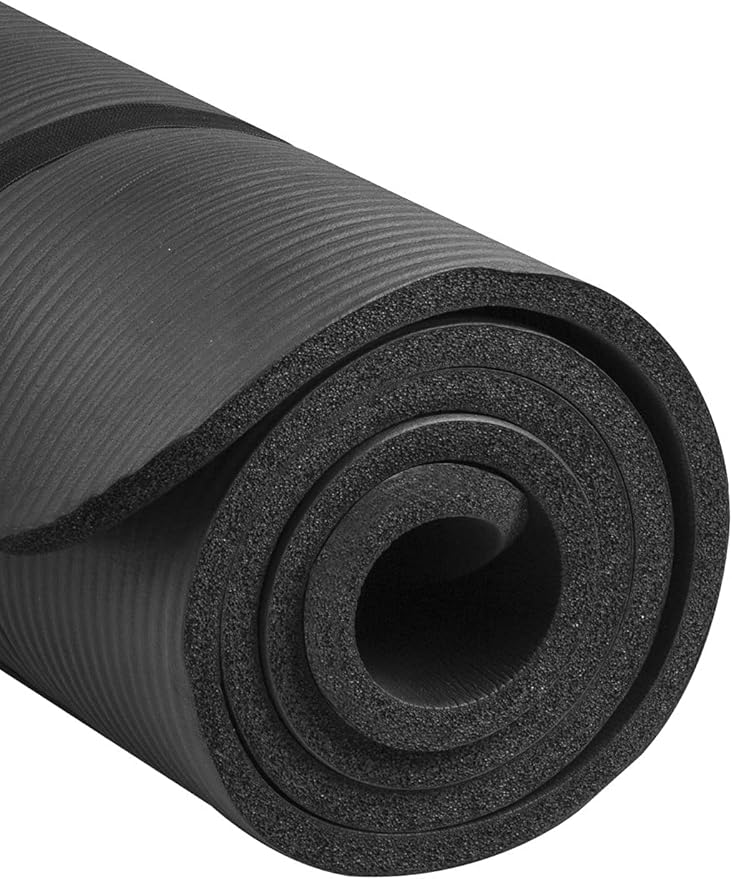 1/2-Inch Extra Thick High Density Anti-Tear Exercise Yoga Mat with Carrying Strap, Multiple Colors