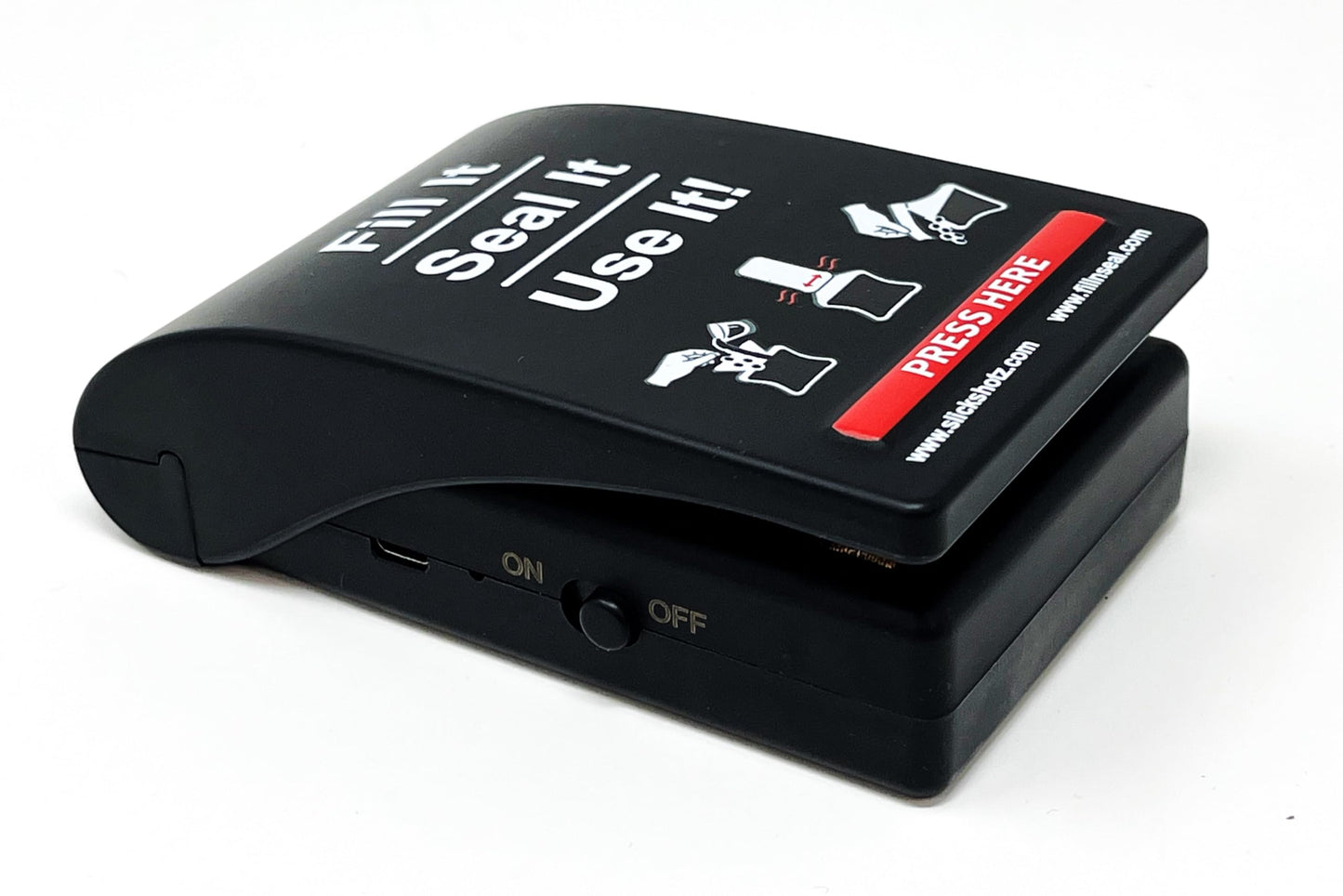 Slick Shotz 50 Pcs Heat Sealed Plastic Flask Kit for Liquor – 3oz Leak Proof Drink Pouches for Alcohol with Heat Sealer and Mini Marker – Ideal for Cruises, Concerts, Flights, Events and Travel