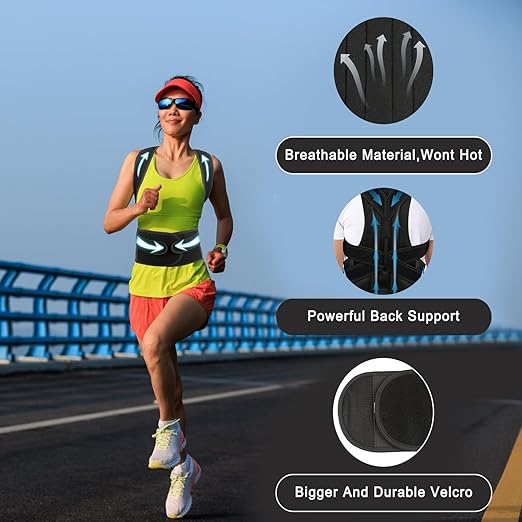 Back Brace Posture Corrector for Men and Women - Improve Posture, Lower Back and Waist Pain, Full Lumbar Support, Shoulder and Neck Stretcher, Adjustable Straps and Breathable Material M(29"-33")