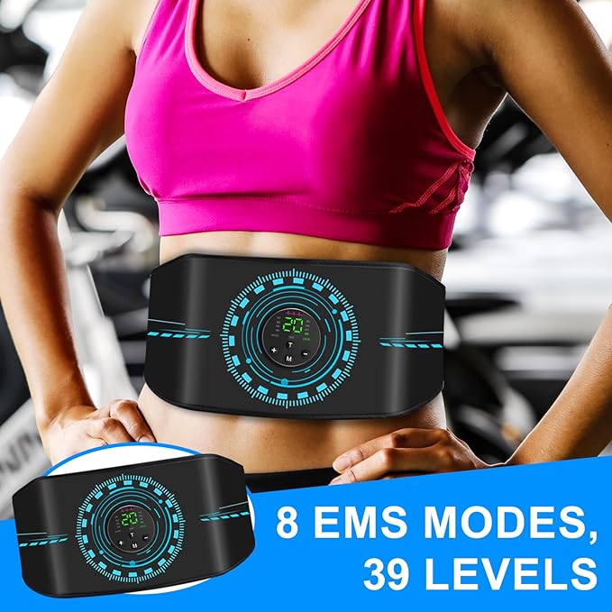 ABS Stimulator Muscle Toner, AB Machine for Abdomen/Arm/Leg, Muscle Stimulator for Muscle Growth, Ab Toning Belt Muscle Stimulator for Men and Women 3 Pack