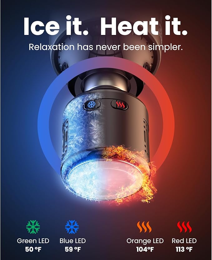 BOB AND BRAD A2 Pro Massage Gun with Heat and Cold Therapy, Professional Percussion Massage Gun Deep Tissue for Athletes Home Gym, Portable Muscle Massager with Force Sensor Light, Ideal Gift