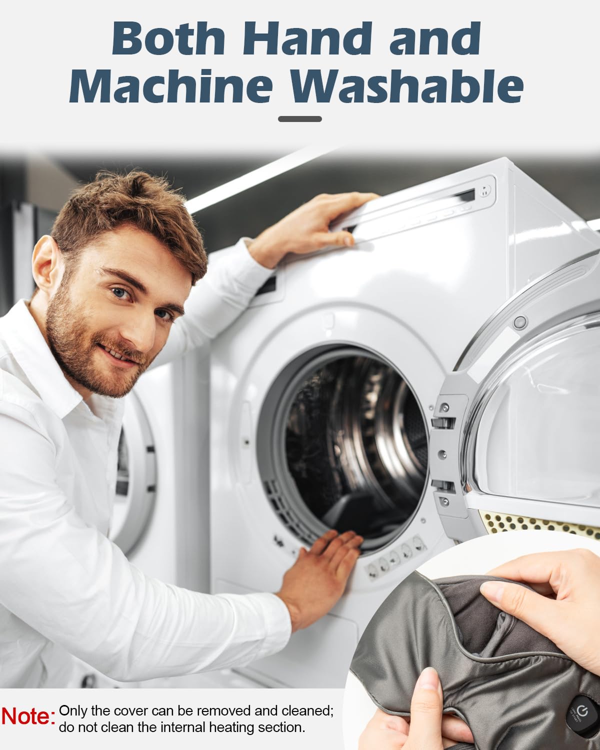 Silk Cordless Heated Eye Mask, Washable Dry Eye Mask Warm Eye Compress Mask with Flaxseed, USB Electric Eye Heating Pad for Stye Sinus Blepharitis MGD Eye Fatigue Gifts for Men Women (Grey) (YZG23440)