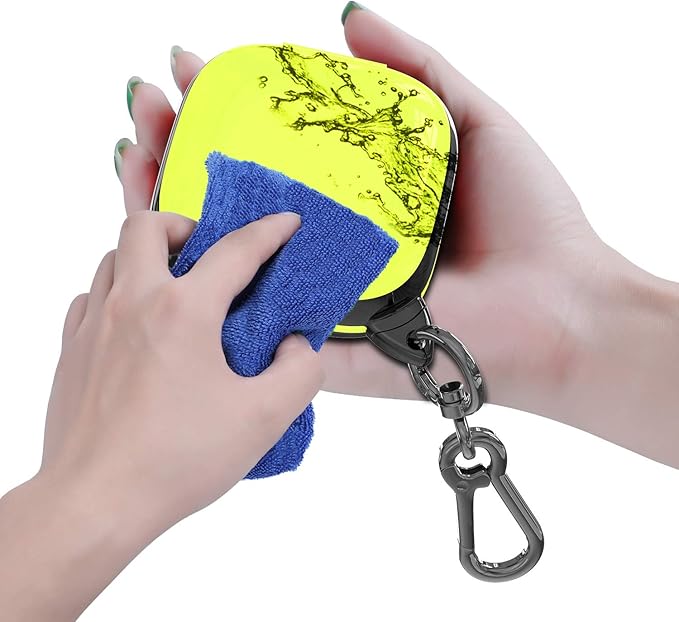 Compatible Powerbeats Pro Case Cover,Full Protective Shockproof Anti-Slip Silicone Case for Beats Powerbeats Pro 2019(Black Edge+Yellow)