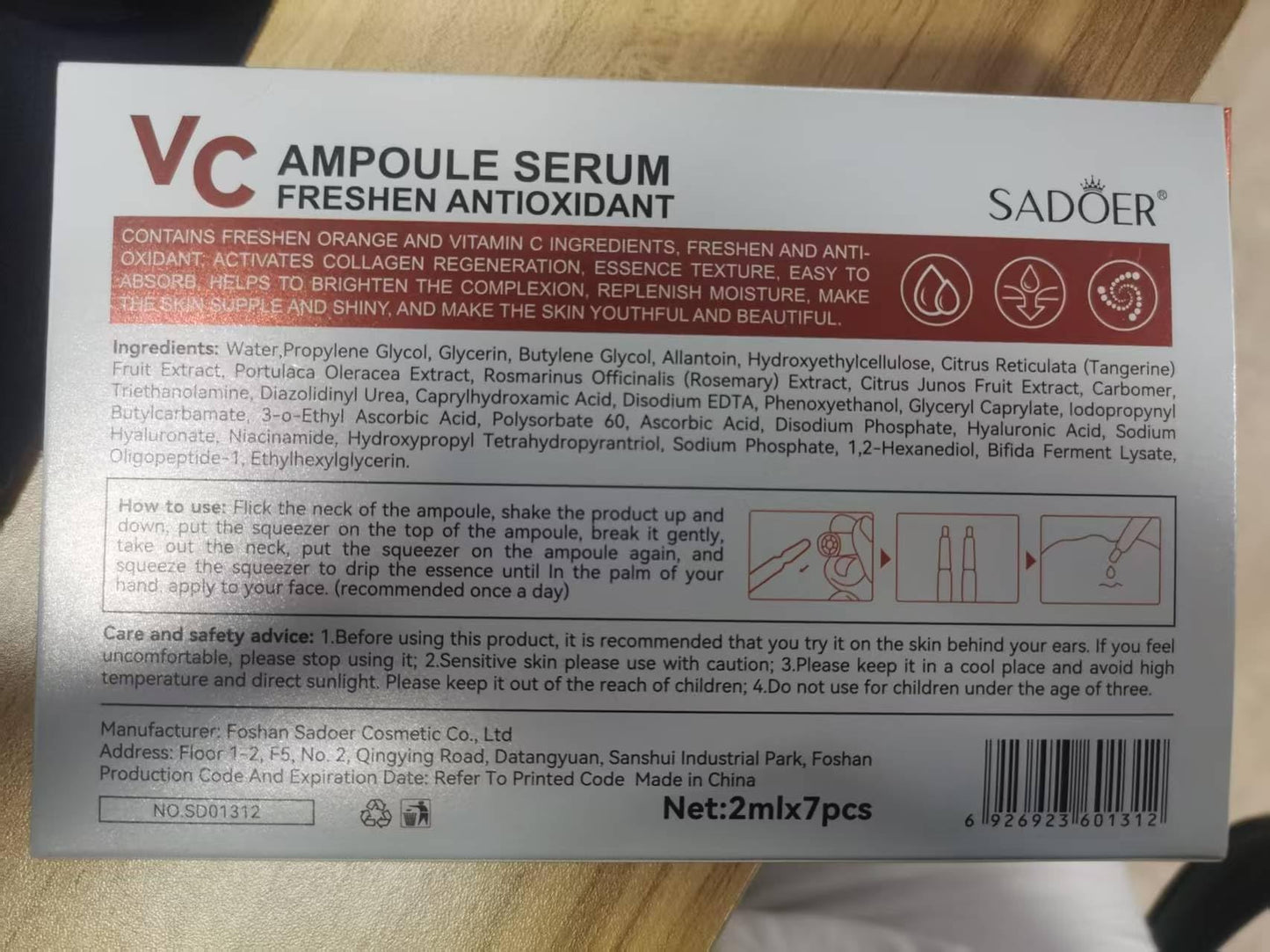 Vitamin C 23% Face Serum – Brightening, Firming, Hydrating, Dark Spot Correction & Anti-Aging Stem Cell Serum | With Hyaluronic Acid, Niacinamide & Glycolic Acid | 21 Ampoules for Glowing Skin