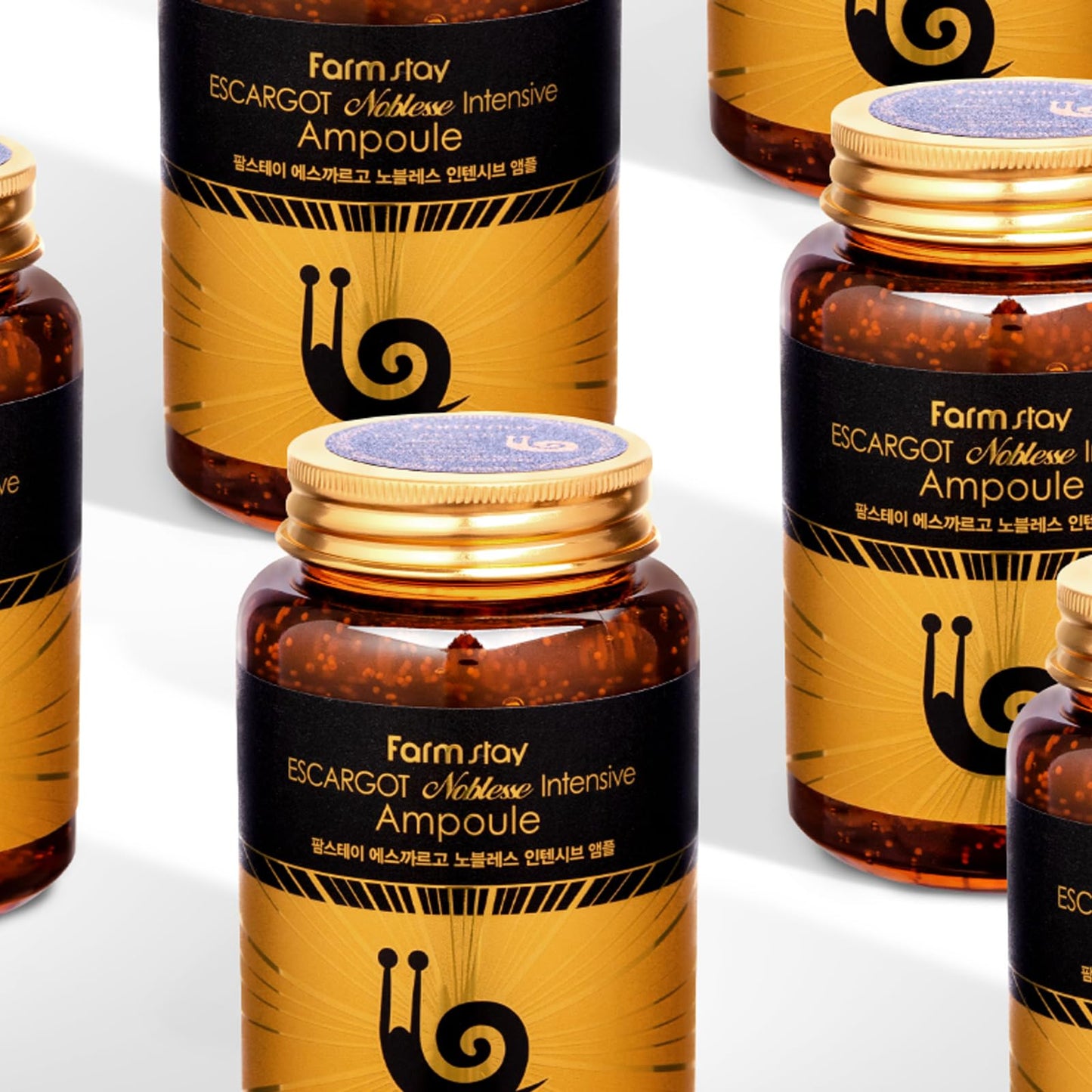 FARMSTAY Escargot Noblesse Intensive Ampoule - Ampoule with Snail Mucin for Anti-Aging - Brightens and Nourishes Skin - Targets Wrinkles - 8.45 oz