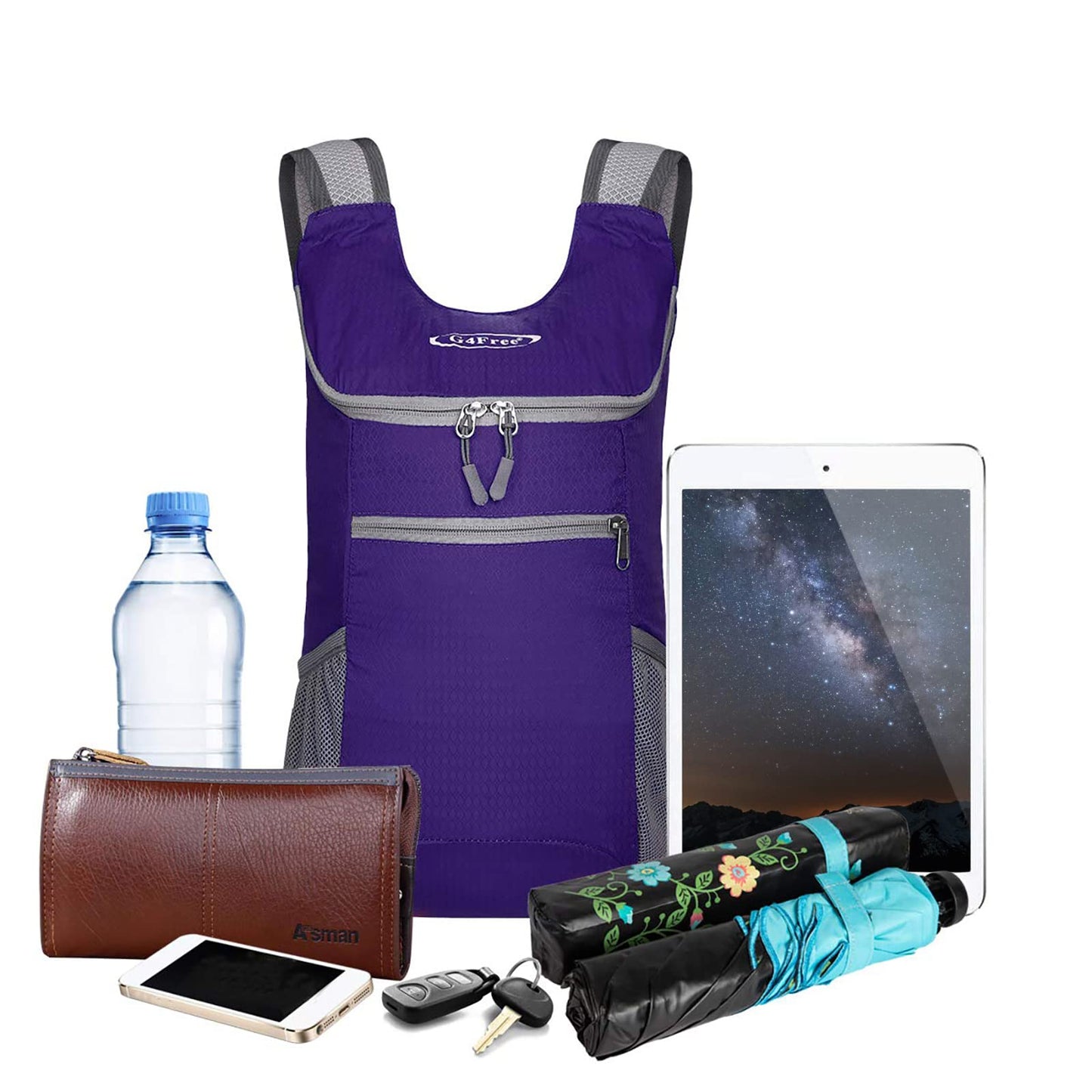 G4Free Lightweight Packable Hiking Backpack for Men Women Small Hiking Daypacks Foldable Shoulder Pack Casual Outdoor Bag 11L