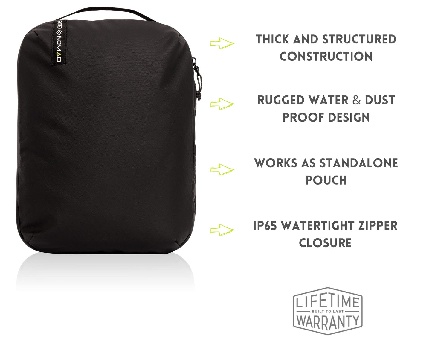 Adventure Travel Packing Cubes, IP65 Water&Dust Proof Organizer Wet Bags (3Piece/Waterproof, Jet Black)