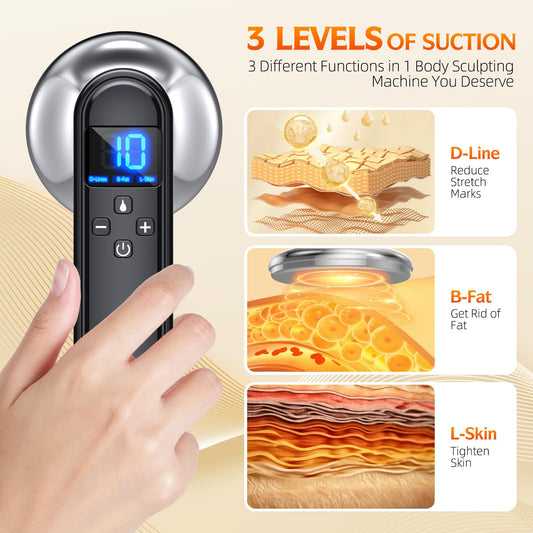 Body Sculpting Machine - Professional Handheld Cordless Cellulite Massager - Suitable for Belly, Neck, Legs, Hip, Arms