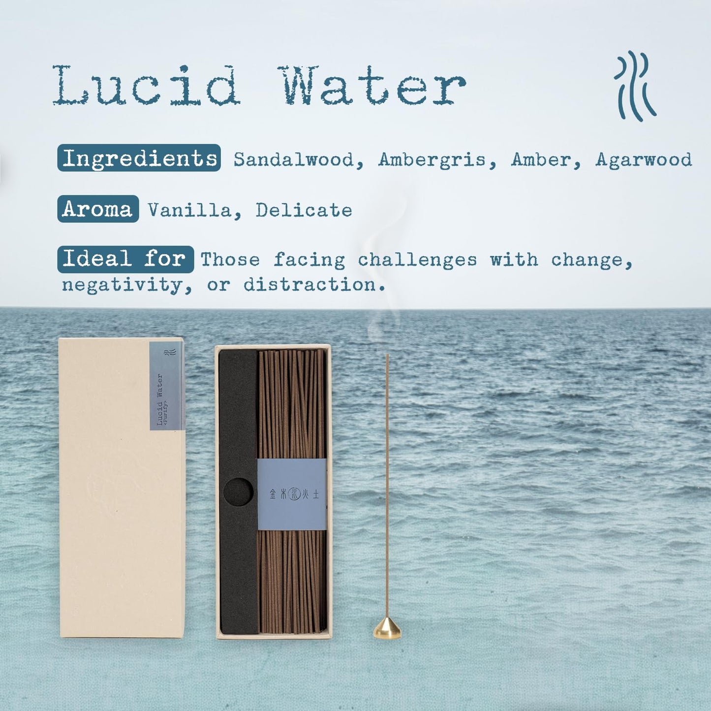 SATORY Incense Gift-Natural Aromatherapy (~70 Sticks+Incense Holder) for Energy Balance, Chakra Cleansing, Feng Shui Harmony, Yoga/Meditation Ritual, Non-toxic Home Fragrance, Zen Decor, Element-Water