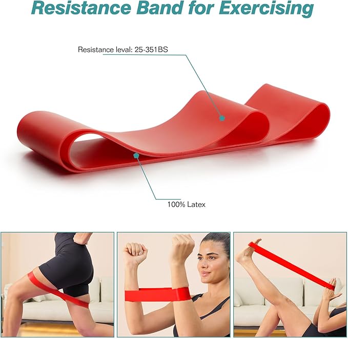 5 in 1 Foam Roller Set - Trigger Point Foam Back Roller, Muscle Roller Stick, Massage Ball, Stretching Band for Deep Muscle Massage Pilates Yoga,Fitness Exercise for Whole Body Release