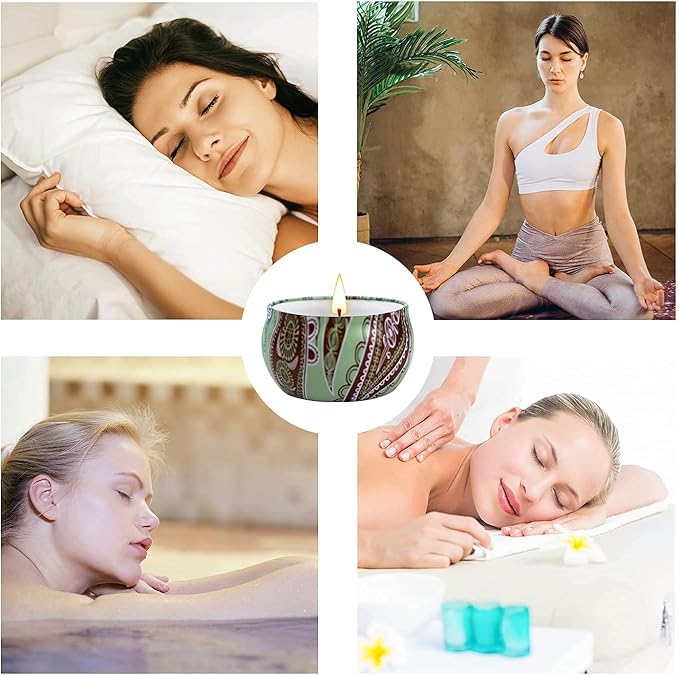 Candles Gifts for Women, 2 Pack 2.5 oz Fresh Gardenia and Jasmine Scented Candles Set for Relaxing Aromatherapy, Up to 24 Hours Burning Time, Natural Soy Candles Gifts for Christmas