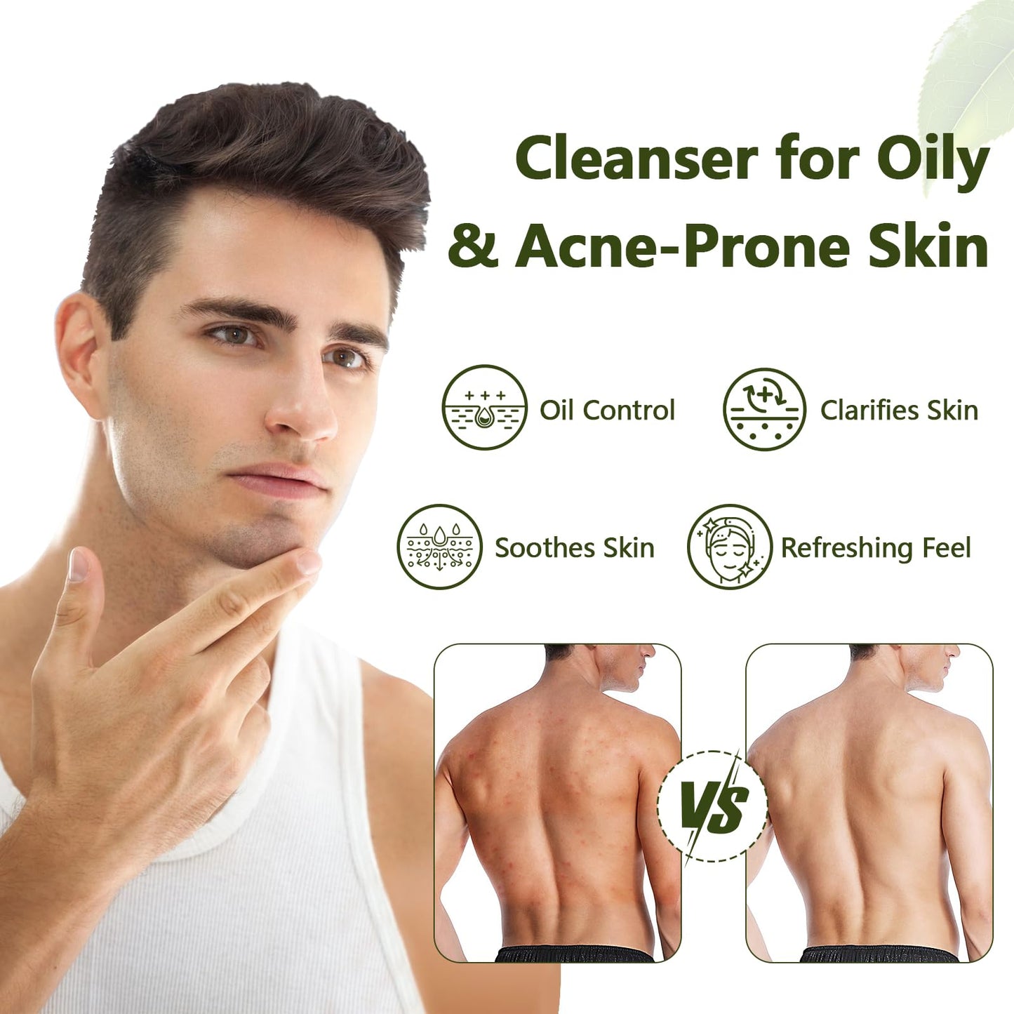 Calzzle 4 Pcs Herbal Soap Bar with Tea Tree Oil, Olive Oil & Organic Shea Butter - Natural Handmade Soap for Women & Men, Gentle Face, Body & Foot Cleanser for Dry, Itchy or Sensitive Skin, 3.53 oz