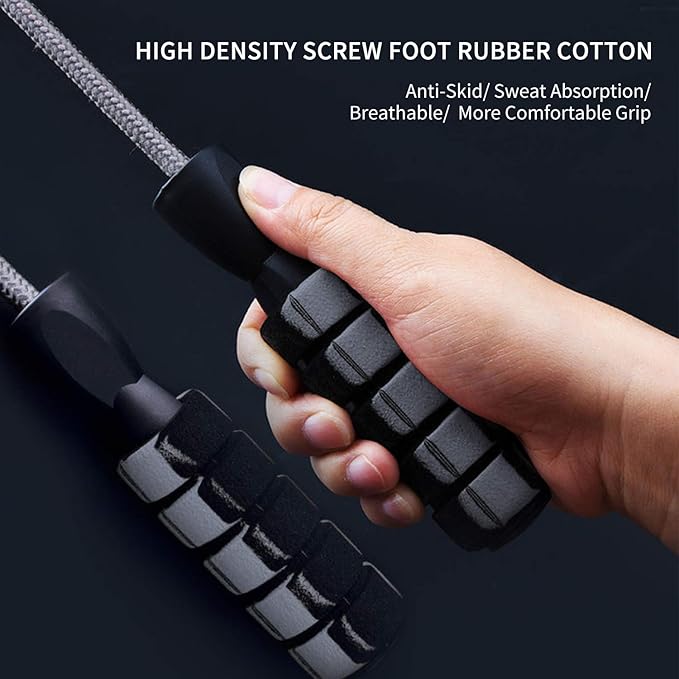 Jump rope, Professional Weighted Jump rope workout, Adjustable Tangle-Free with Ball Bearings Exerciser Jump ropes for Cardio, Endurance Training, Fitness Workouts, Jumping Exercise