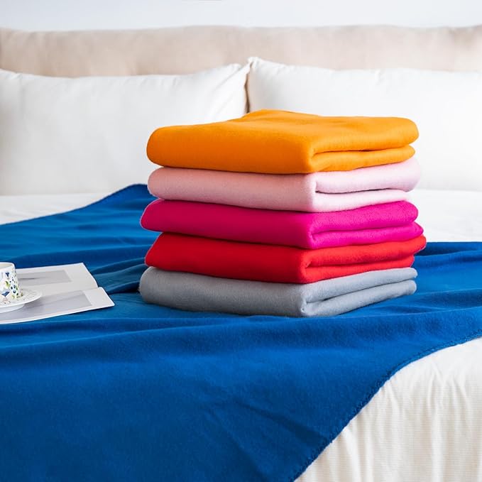 CAI TENG Fleece Throw Blanket Blankets for Couch Bed 50x60 inch 6 Pack Kids Blanket Throws Fleece Fabric Soft Cozy Travel Blankets Lightweight Small Throws Wedding Gifts Travel Blankets Multicolor