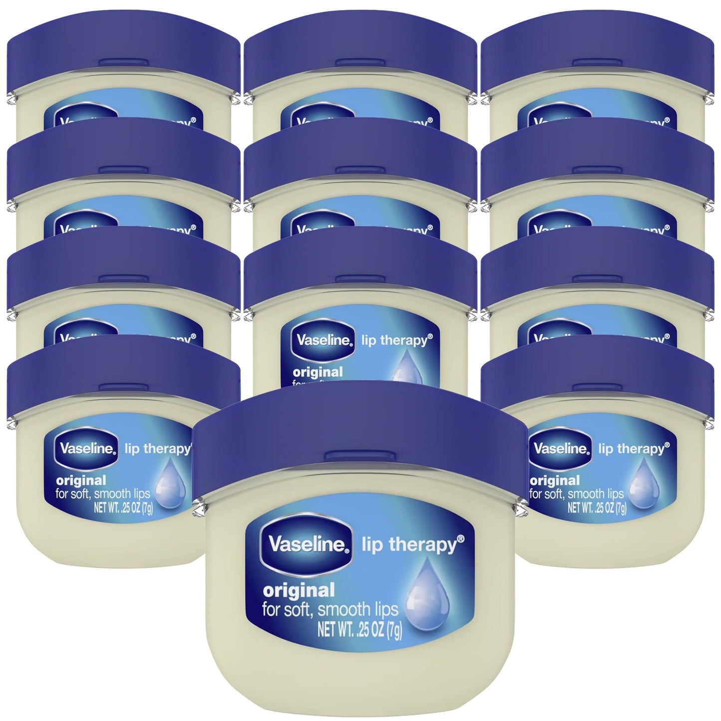 Vaseline Lip Therapy Original, .25 oz (Pack of 12)