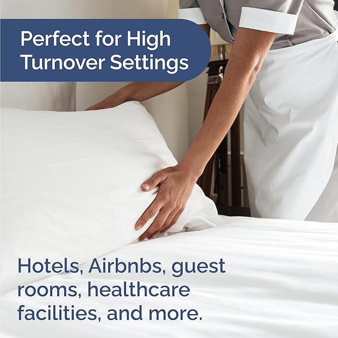 Bulk Case Pack of 12 Sheet Sets - (12) Complete King Size Sheet Sets with Deep Pockets - Wholesale Bulk Bedding for Hotels, Spas & Airbnbs - Breathable, Cooling, Soft & Wrinkle Free - (King, White)