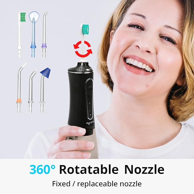 Complete Oral Kit - Dental Care Treatment | Water Flosser + Floss Drop Serum + Replacement Tips