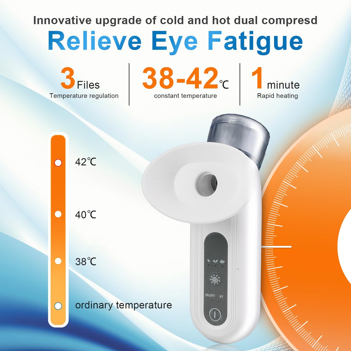 Eye Mist Steam Sprayer for Relief Dry Eyes, Facial Steamer, Eye Treatment, Portable Heated Eye Masks, Mini Eye Moisturizing Cleaning Soothing Steamer