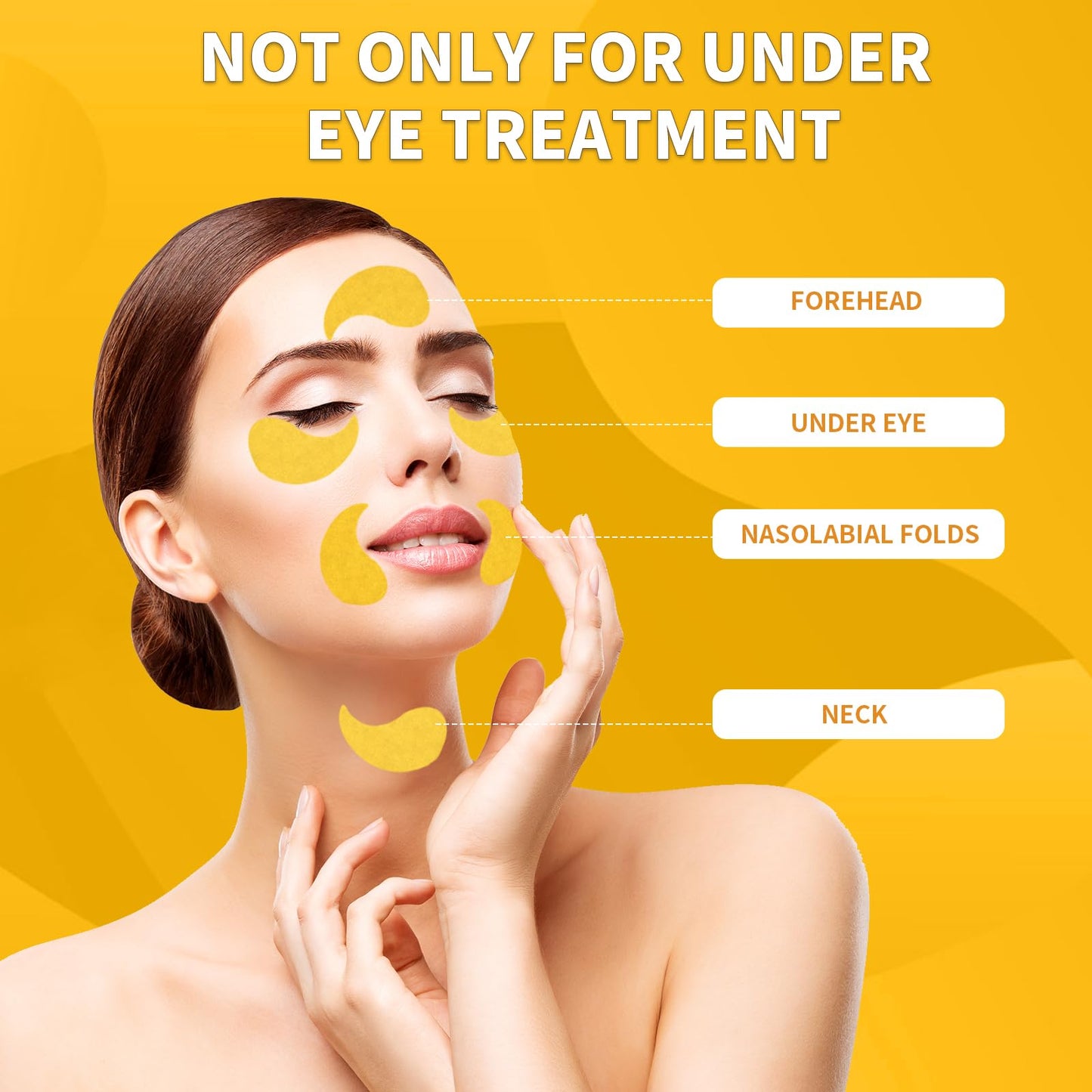 Qyiywim Under Eye Patches 70PCS, 24K Gold Eye Patches for Puffy Eyes Treatment, Under Eye Masks for Dark Circles and Puffiness, Non-Irritating Eye Mask Skincare, Eyes Bags Treatment, Eye Gel Pads