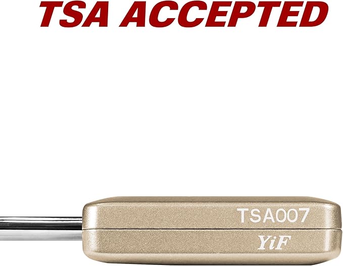 BV TSA Accepted Luggage Travel Lock, Set-Your-Own Combination Lock for School Gym Locker, Luggage Suitcase Baggage Locks, Filing Cabinets, Toolbox, Case (Champagne Gold, 2 Pack)