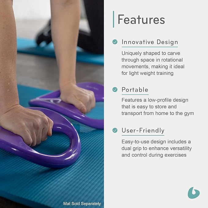 Balanced Body SmartBell Ergonomic Two-Handed Pilates Exercise Weight, Pilates Dumbbell, Exercise Equipment for Home Gym or Pilates Studio Use