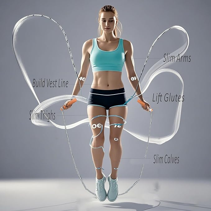 Jump Rope,YiWgqish Workout Equipment,Sports And Fitness Exercise Jump Rope For Kids For Fitness Adjustable With Counter Skipping Rope And Fitness For Men,Women,Kids,Girls,Boys