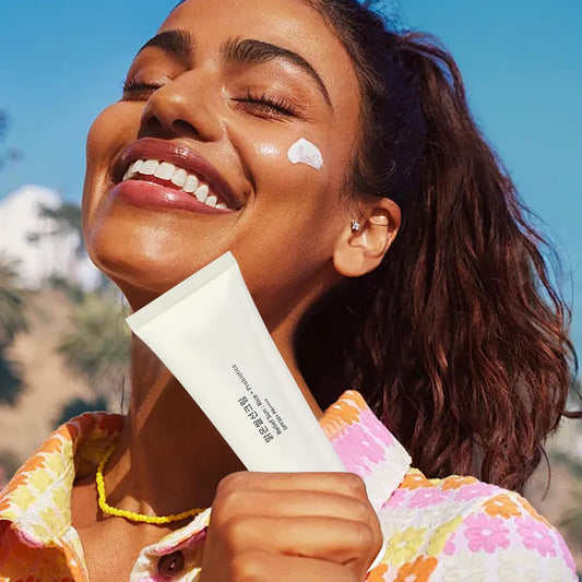 2PC Relief Sun Organic Sunscreen SPF50, +++++PA++ Rice and Probiotics, Korean Skin Care Solution, Nourishing Skin Protection and UV Defens, Suitable for All Skin Types