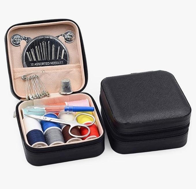 18-Piece Portable Travel Sewing Kit - Compact Emergency Repair Kit with Zipper Fix Tools - Mini Sewing Box for Home Use & Quick Stitch Solutions