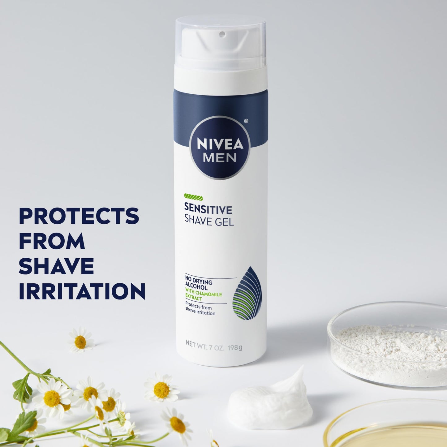 NIVEA MEN Sensitive Skin Care Set for Men, Face Wash, 5 Fl Oz + Body Wash, 16.9 Fl Oz + Shave Gel, 7 Oz + Soothing Post Shave Balm, 3.3 Fl Oz + Face Lotion SPF 15, 2.5 Fl Oz