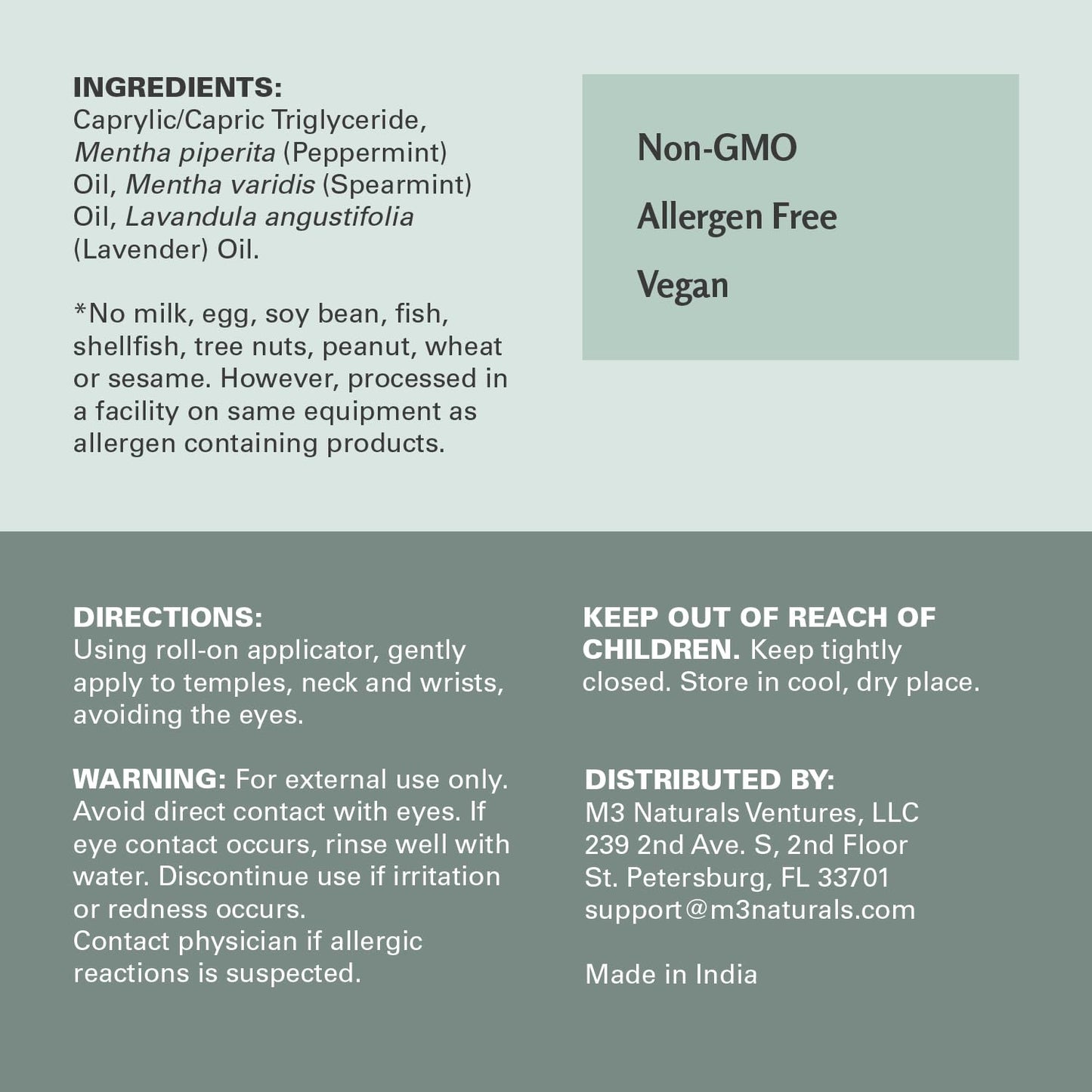 MigraFew Aromatherapy Migraine Roll On | Compact Headache Relief with Cooling Metal Roller for Head Tension and Pressure, Made with Essential Oils (Pack of 2) by M3 Naturals