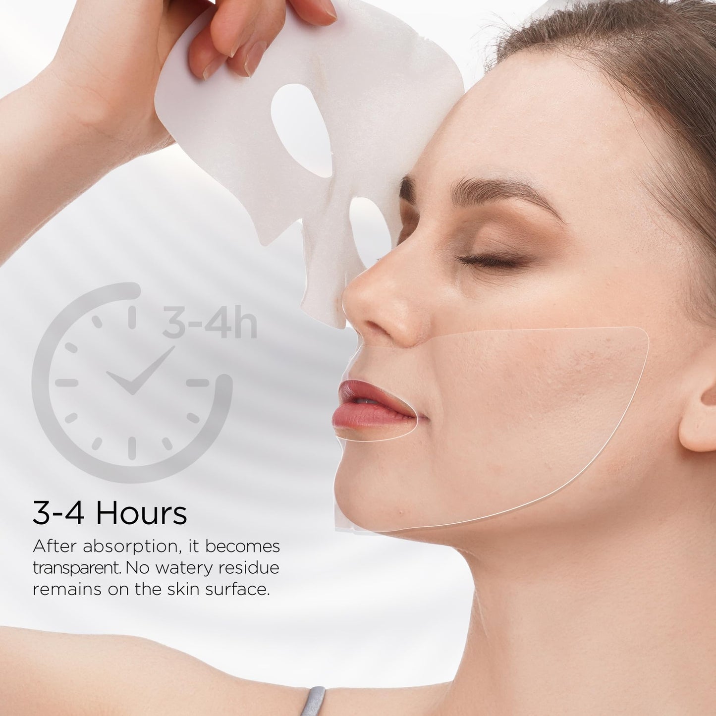 Lingmeier Collagen Face Mask - 80,000ppm Marine Hydrolyzed Collagen & Hyaluronic Acid | Overnight Hydration Gel Sheet for Deep Moisture | Gentle Formula, Safe for Sensitive Skin