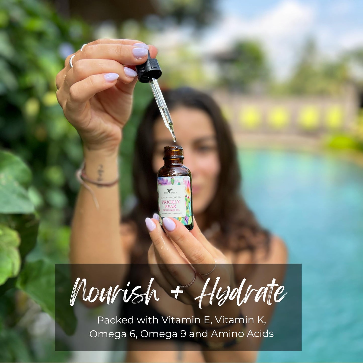 Baja Basics Prickly Pear Seed Oil Cold Pressed, Pure, Unrefined Moisturizer for Skin, Face, Body, Nails and Hair - Multi-Purpose Beauty Product For Men and Women - 1 oz Bottle