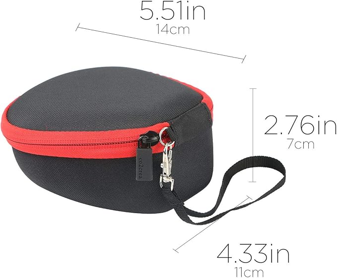 co2CREA Hard Case for SHOKZ New OpenRun Pro 2/1, OpenRun, OpenMove, OpenSwim Pro, OpenSwim, Compatible with All SHOKZ Open-Ear Bone Conduction Sport Headphones, Black Case + Inside Red