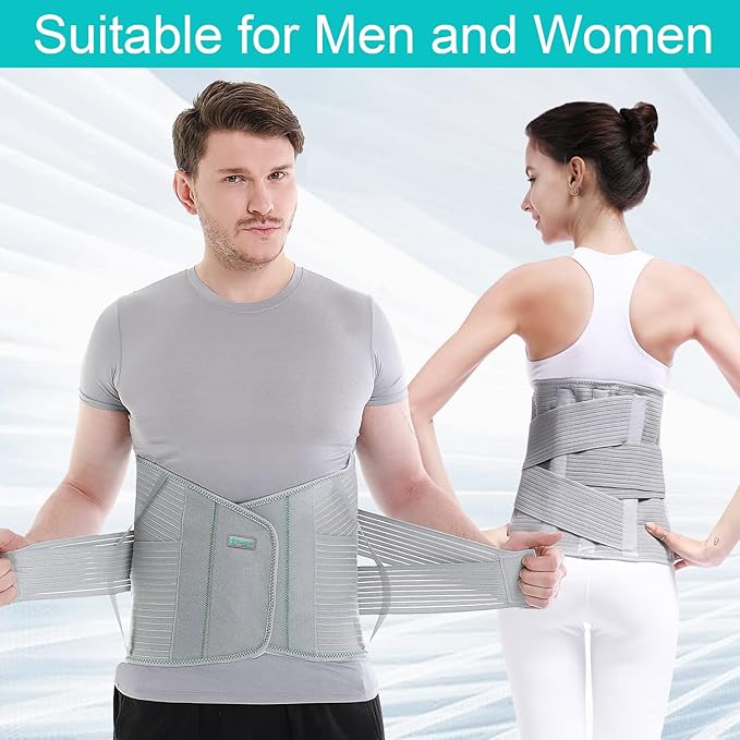 Back Support,Entire Back Brace, Lumbar Support Belt for Women & Men, Adjustable Waist Trainer Belt for Entire Back Pain Relief, Keeps Your Spine Straight and Safe(XXL)