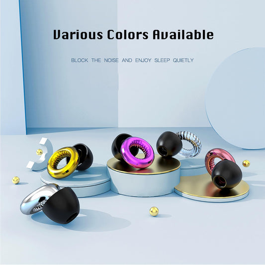 Ear Plugs for Noise Reduction 32dB, Ear Plugs for Sleeping Noise Cancelling, Soft Reusable Earplugs for Concerts, Sleep Snoring Blocking, Motorcycle, 4 Pairs & Travel Case, Gold