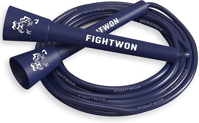 5mm PVC Jump Rope for Fitness | Adjustable Indoor/Outdoor Skipping Rope with Unbreakable Handles | Ultra-Strong PVC & White Grips