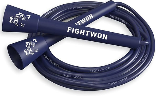 5mm PVC Jump Rope for Fitness | Adjustable Indoor/Outdoor Skipping Rope with Unbreakable Handles | Ultra-Strong PVC & White Grips