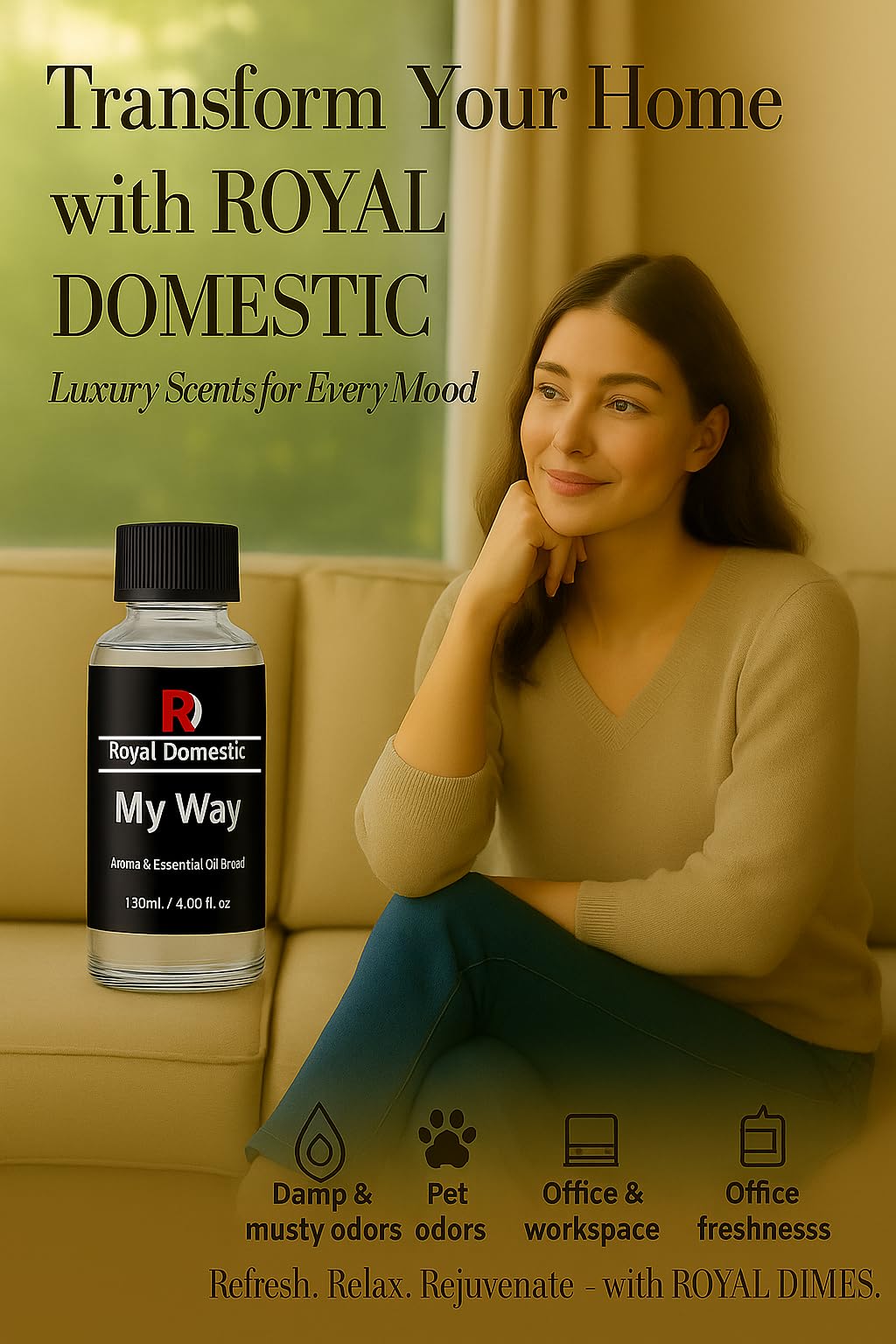 Luxury Hotel Scent Essential Oil – Sandalwood, Cedar & Soft Floral Aromatherapy Blend for Diffusers – Long-Lasting Home & Office Fragrance – Relaxing Spa-Inspired Scent, 120 mL (4 oz) Bottle