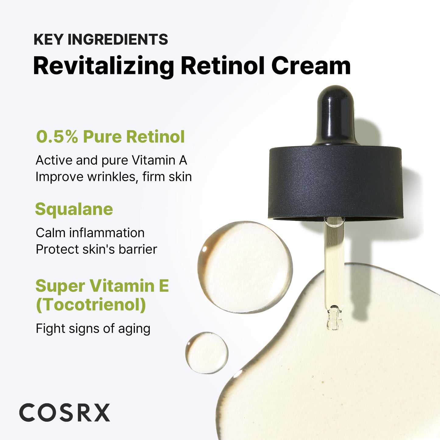 COSRX Retinol 0.5 Oil, Anti-aging Serum with 0.5% Retinoid Treatment for Face, Reduce Wrinkles, Fine Lines, & Signs of Aging, Gentle Skincare for Day & Night, Not Tested on Animals, Korean Skincare