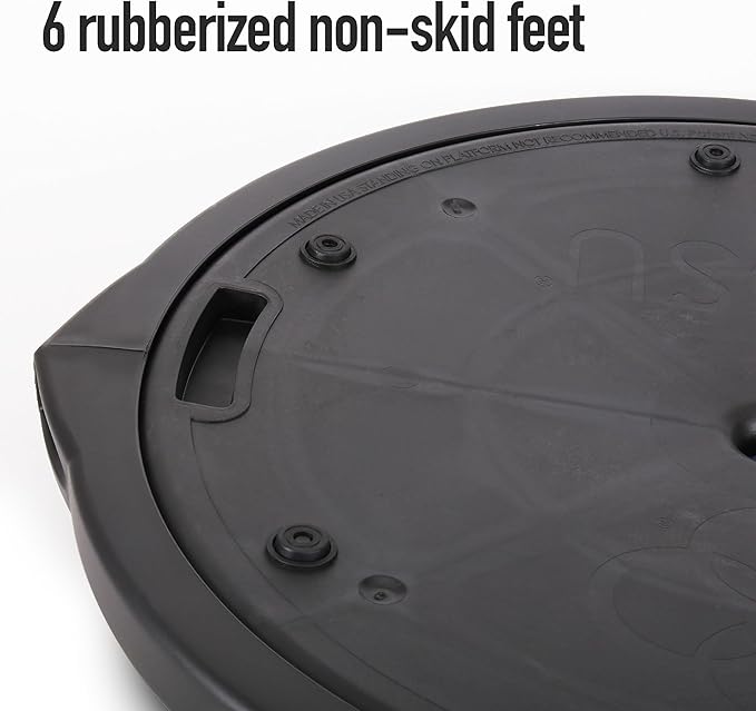 Bosu Balance Ball Exercise Trainer, Home Gym Equipment w/ Guided Workouts & Pump, 26", Blue - Inflatable Fitness Platform for Strength Training, Standing, Balancing, and Core Workout