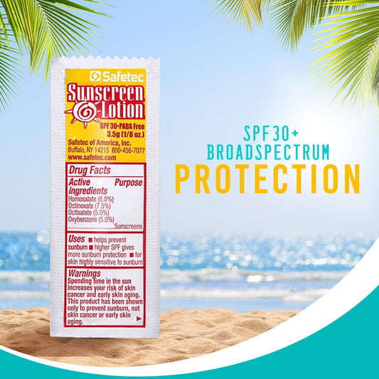 Safetec Sunscreen Lotion 53700 3.5 Gram Packets SPF 30 - (Box of 25)
