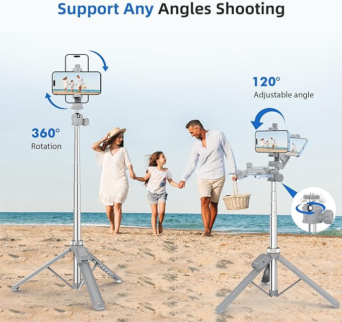 62" Phone Tripod - MIIASI Selfie Stick Tripod with Remote for Video Recording, iPhone 14/13/12 Pro Max/Android