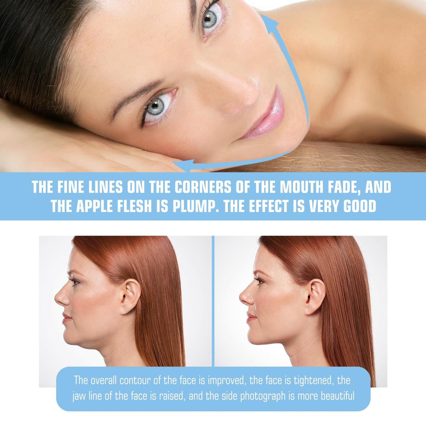 Felico V Line Lifting Mask, 5 Pcs V-Shaped Face Mask, Hydrogel Collagen Mask with Aloe Vera, Neck Tightening Tape Patch Jawline Contour Firming Band, Creating V-shaped Face Full of Vitality