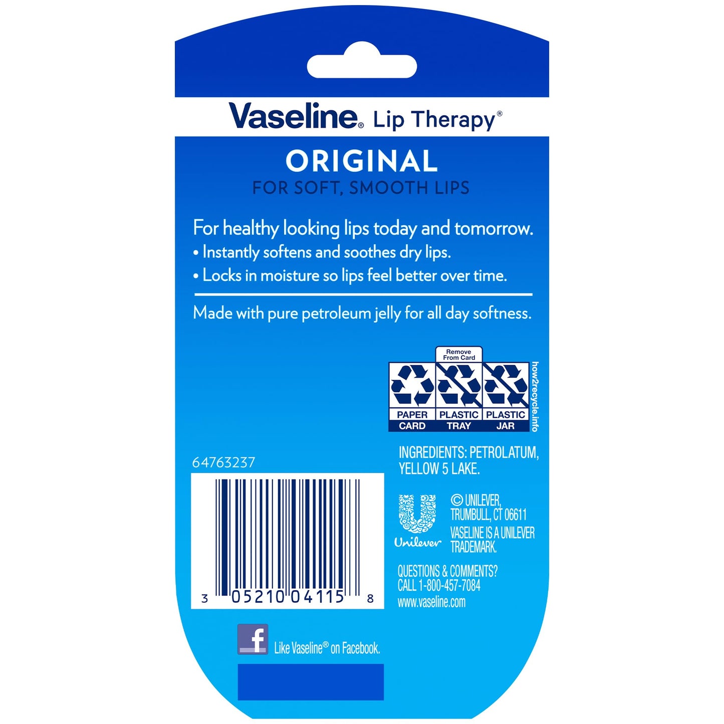 Vaseline Lip Therapy Original, .25 oz (Pack of 12)