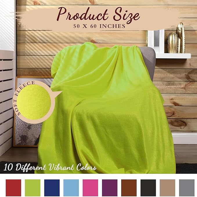 Kinlop 60 Packs Fleece Blanket Bulk 60 x 50 Inch Soft Lightweight Fleece Cozy Blanket Warm Throw Plush Pet Throw for Bed Couch Sofa Home Office Wedding Gifts Travel Camping (Chic Color)