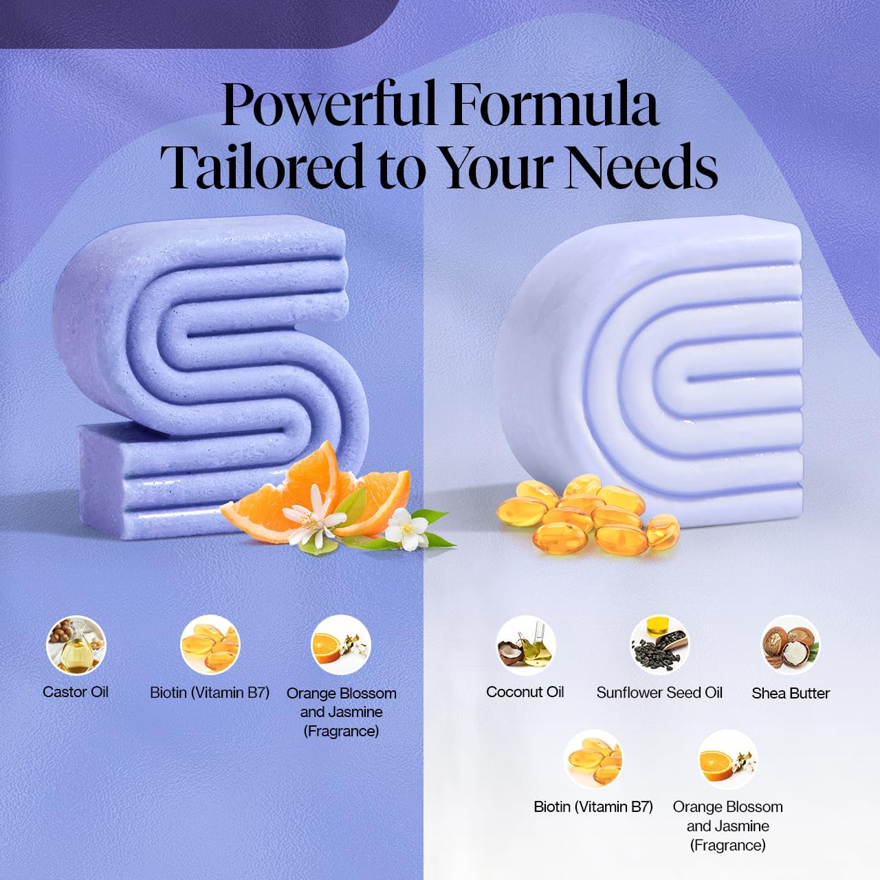 Kitsch Toning Purple Shampoo & Conditioner Bar Set For Blondes & Color Treated Hair - With Biotin for Strengthening & Neutralizing Brassy Tones - Vegan, Silicone & Sulfate Free - Made in USA