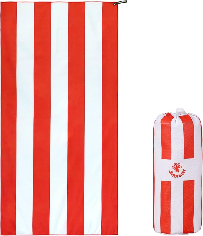 4Monster Microfiber Beach Towel Quick Dry,Super Absorbent Lightweight Travel Towel for Swimmers, Sand Free Camping Towel, Beach Towels for Pool,Swim,Water Sports,Yoga