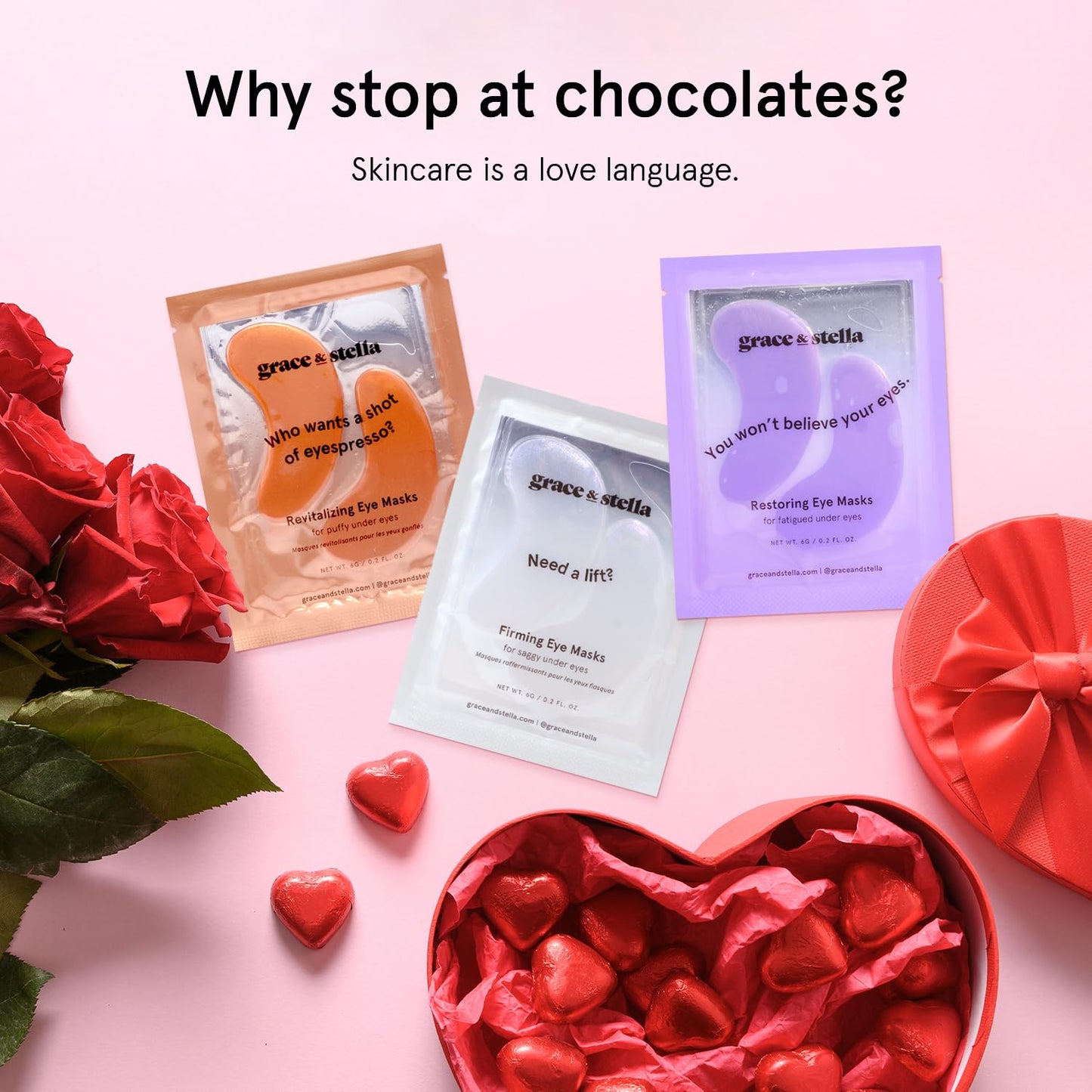 grace & stella Caffeine Under Eye Patches - Awakening Eye Patches for Puffy Eyes and Dark Circles - Under Eye Mask Patches with Niacinamide & Hyaluronic Acid - Vegan, Cruelty-Free (Bronze, 6 Pairs)