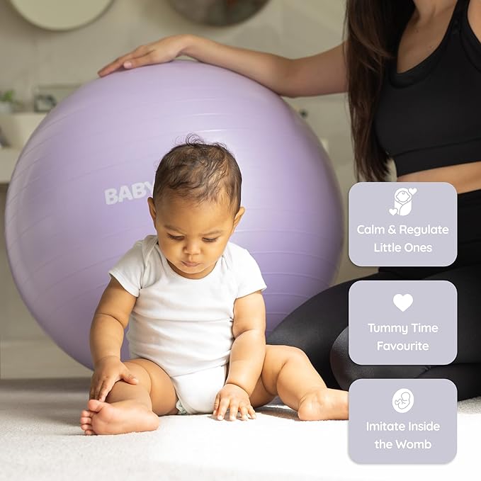 BABYGO Birthing Ball - Pregnancy Yoga Labor & Exercise Ball & Book Set Trimester Targeting, Maternity Physio, Birth & Recovery Plan Included Anti Burst Eco Friendly