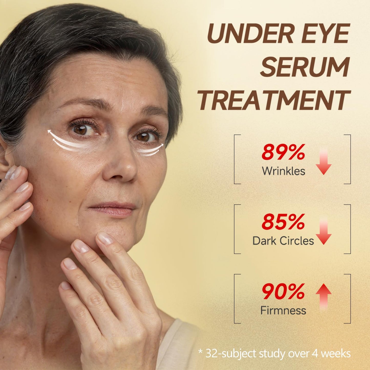 5% Caffeine Eye Serum Roller, Eye Cream for Dark Circles & Wrinkles - with Retinal Hyaluronic Acid, Instant Depuffing Eyelid Lift, 0.51 fl oz